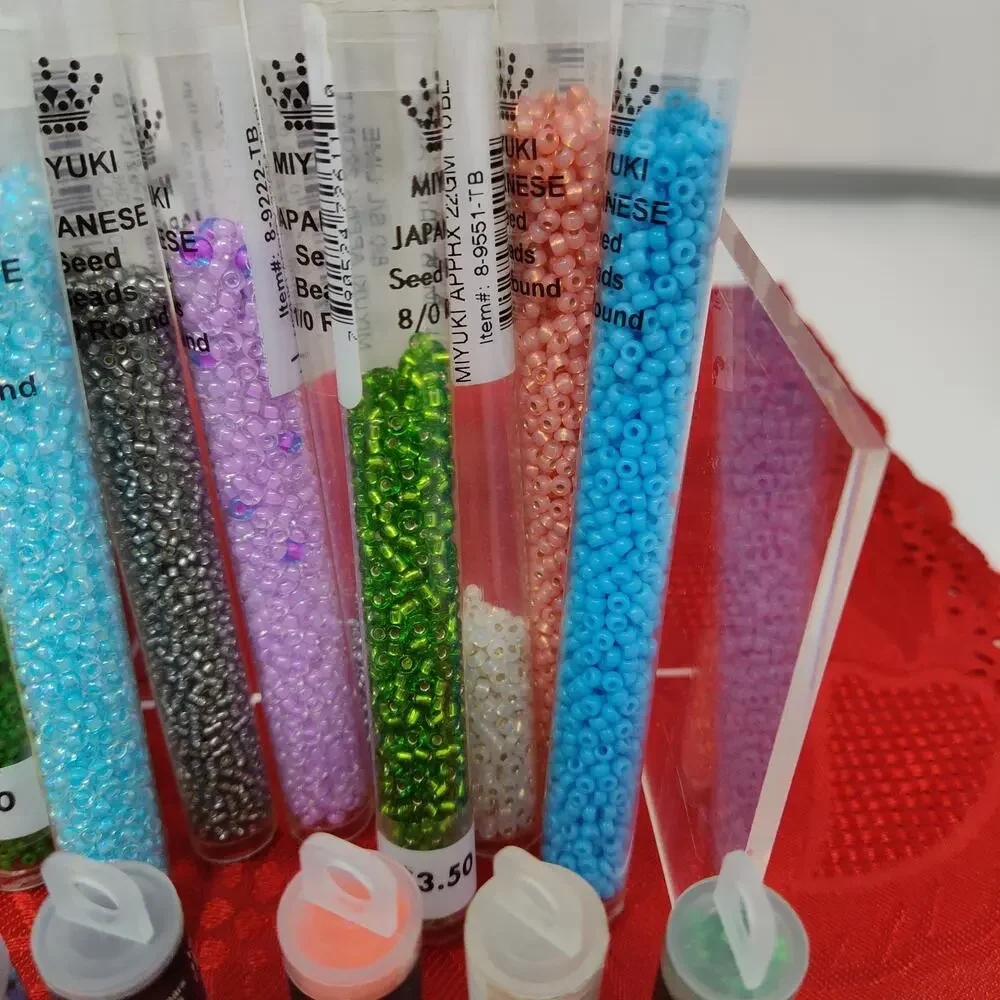 Huge Lot Of 45 Miyuki's Seed Beads Brand New N Opened Different Sizes N Colors